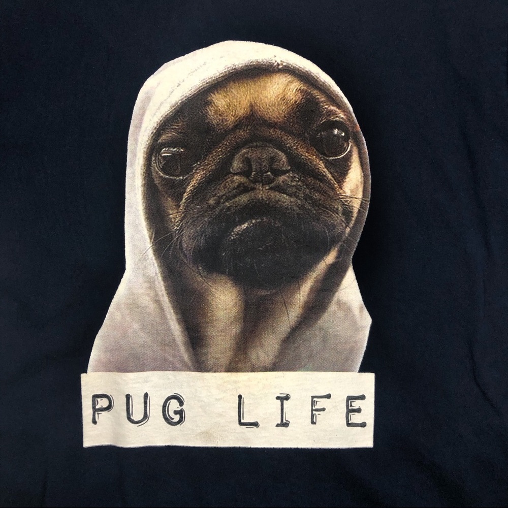 Gildan Graphic Pug Life Unisex T-Shirt Tee Blue M